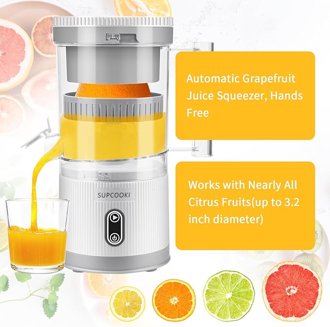 Compact Electric Citrus Juicer – USB Rechargeable