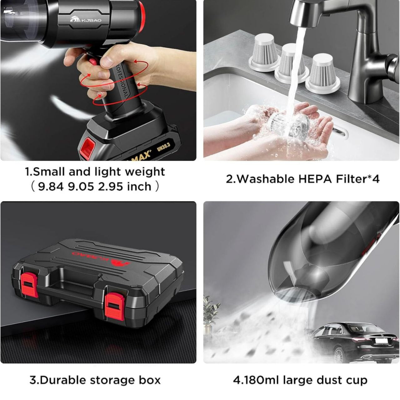 3-in-1 High Power Wireless Vacuum Cleaner – 18000PA