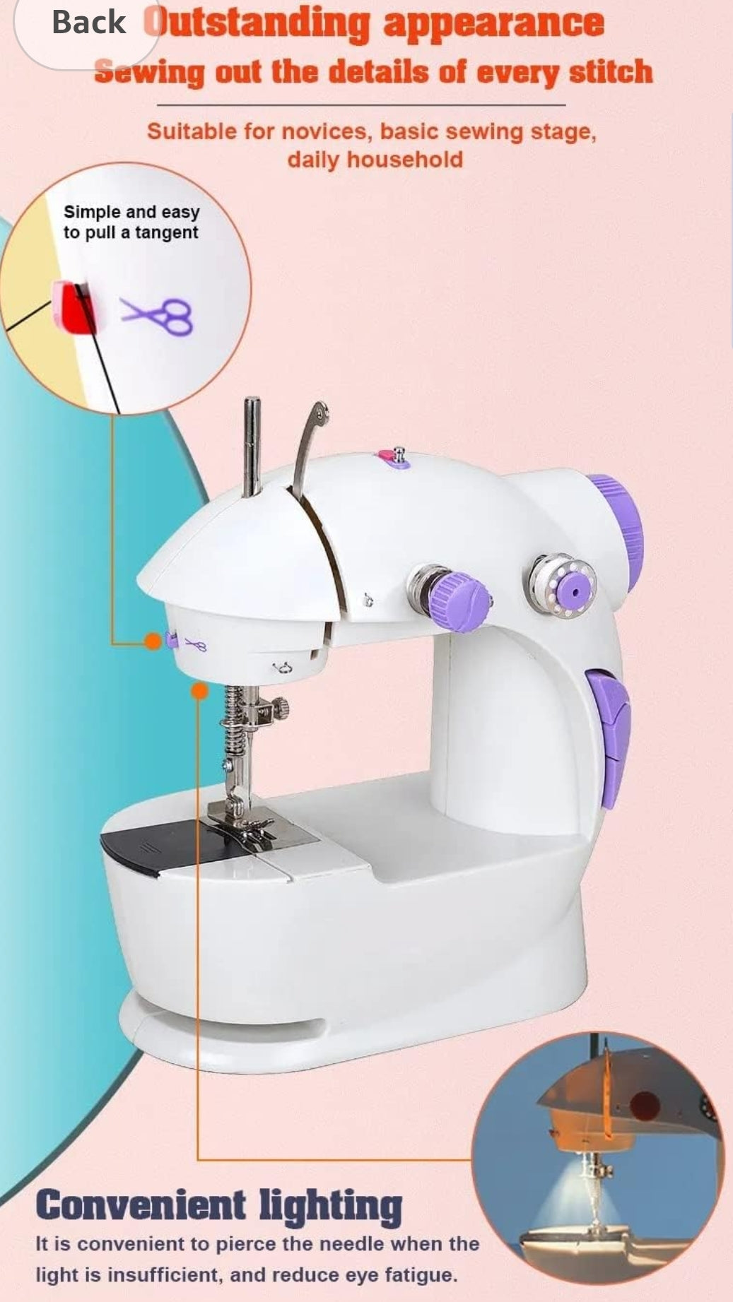 ORLOV® Portable Sewing Machine for Home