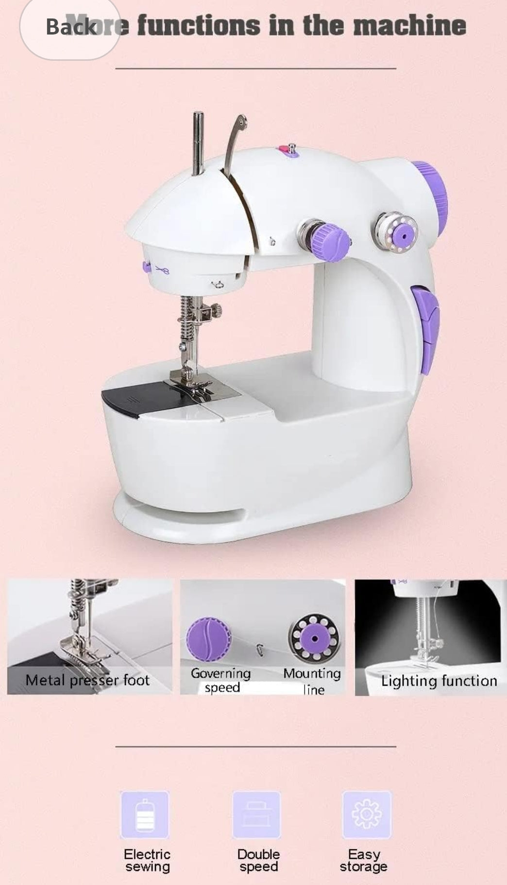 ORLOV® Portable Sewing Machine for Home