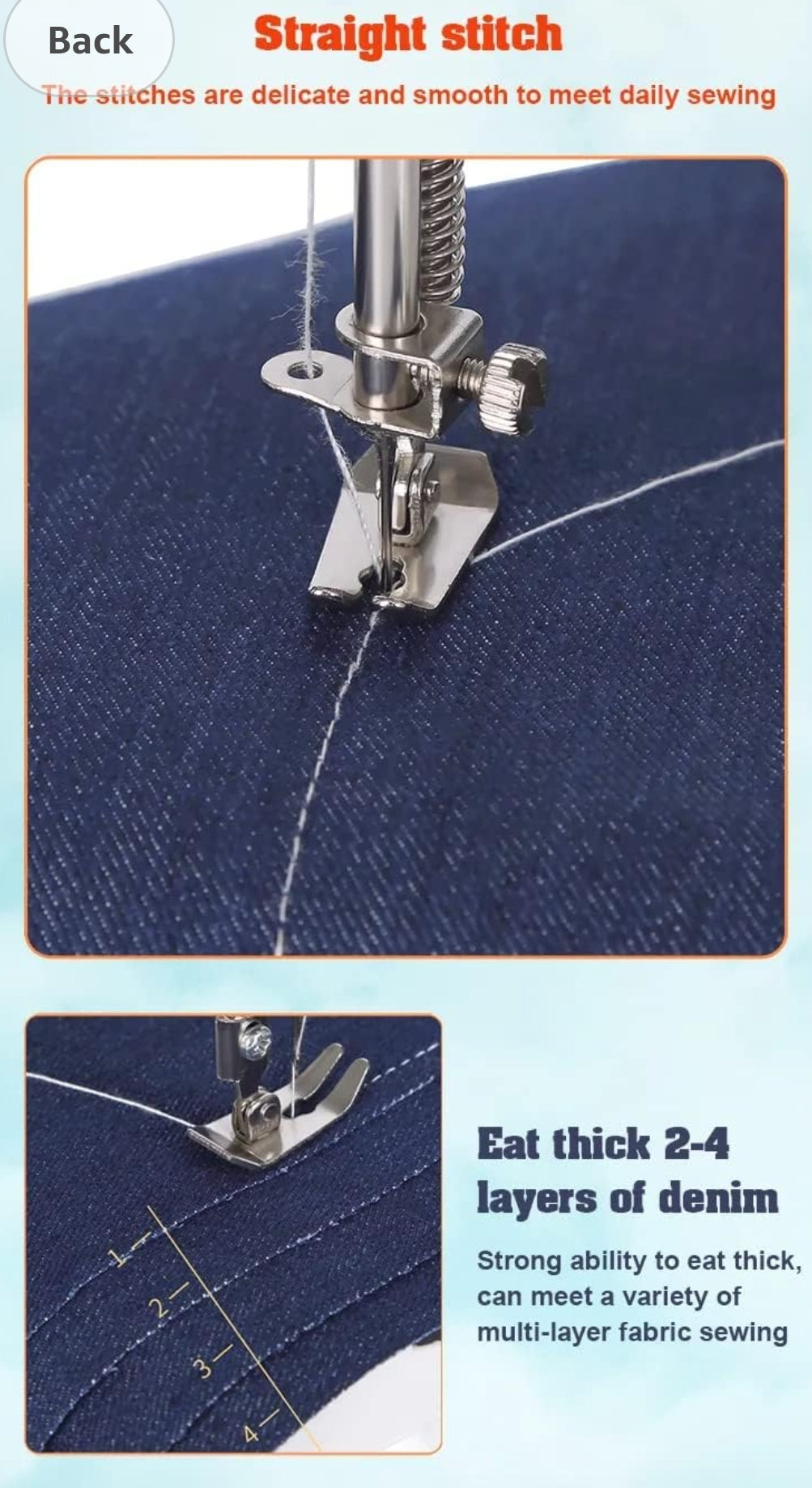 ORLOV® Portable Sewing Machine for Home