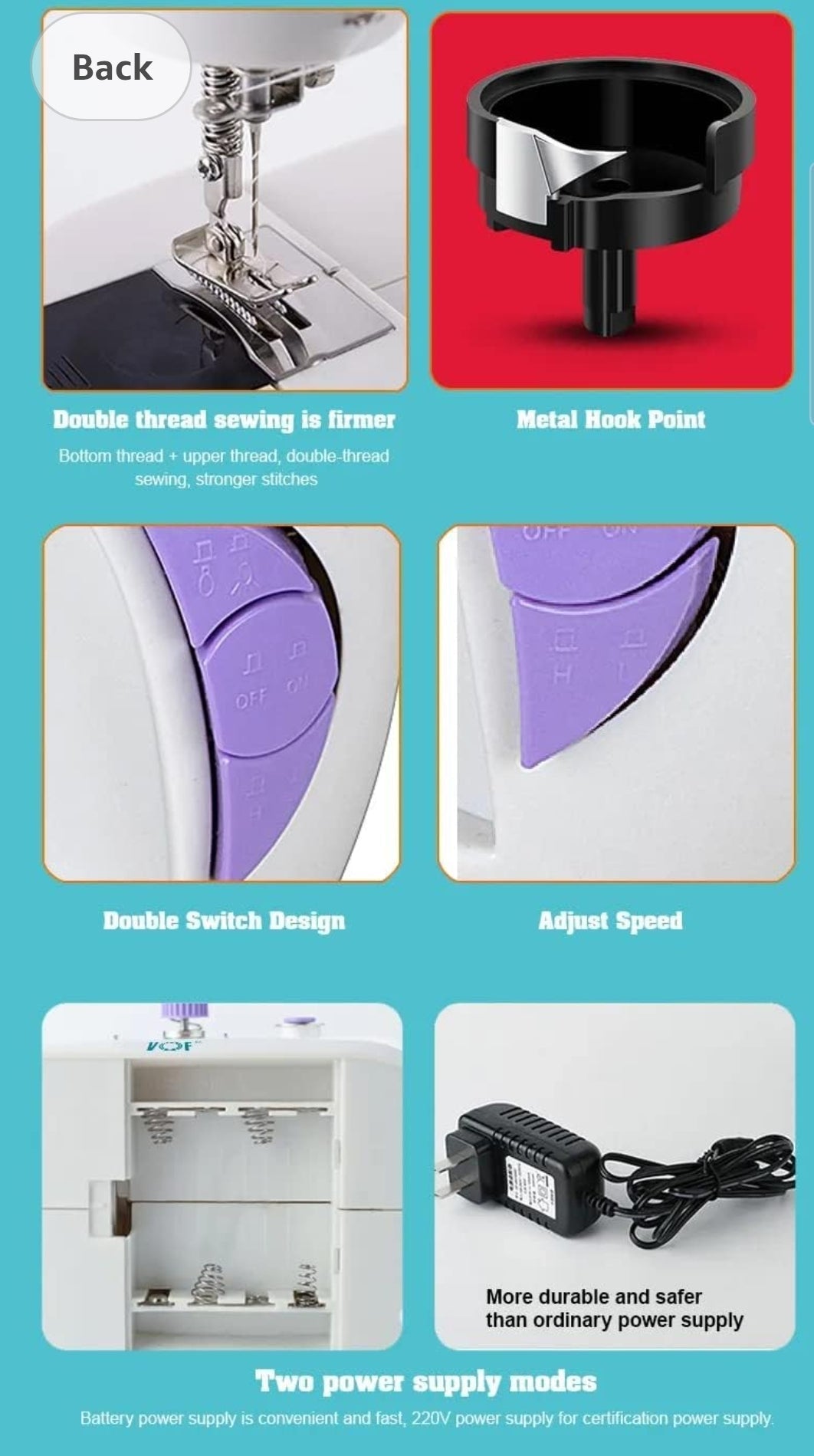 ORLOV® Portable Sewing Machine for Home