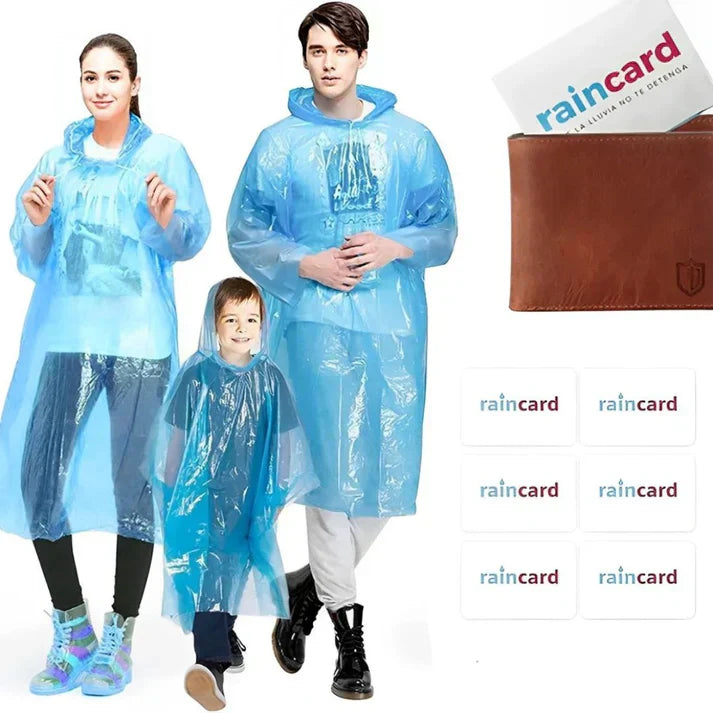 Unisex Emergency Pocket Raincoat – Waterproof Rain Card (Pack of 5)