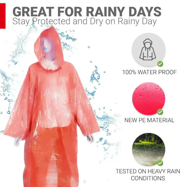 Unisex Emergency Pocket Raincoat – Waterproof Rain Card (Pack of 5)