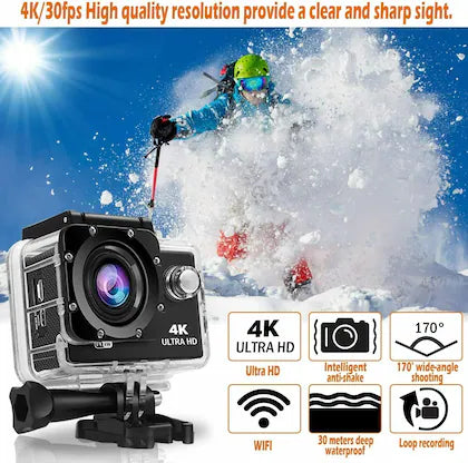 4K Waterproof Sports Action Camera – 16MP