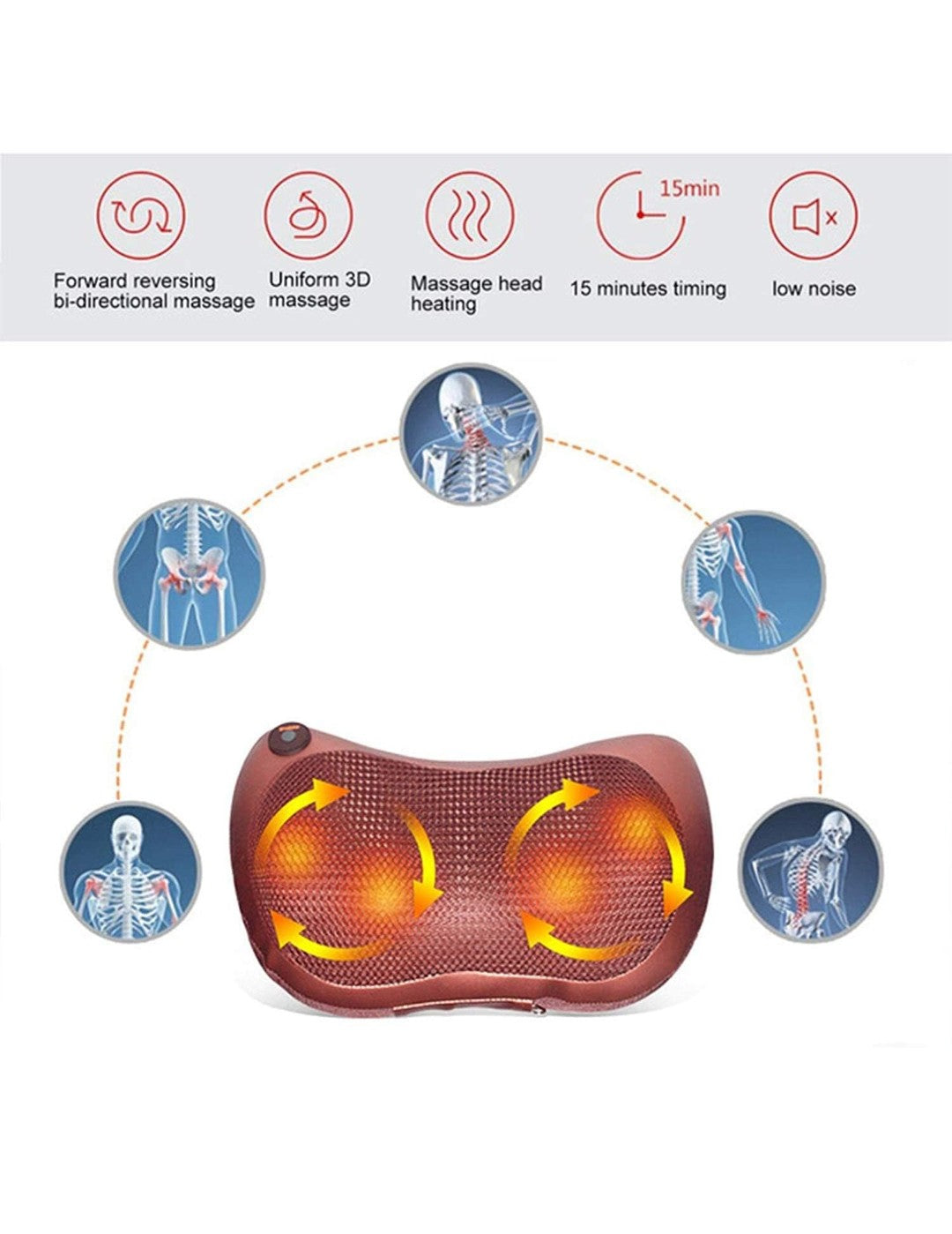 MCP Pillow Body Massage Pillow Neck Massager Cushion Seat Stress Pain Reliever Pillow