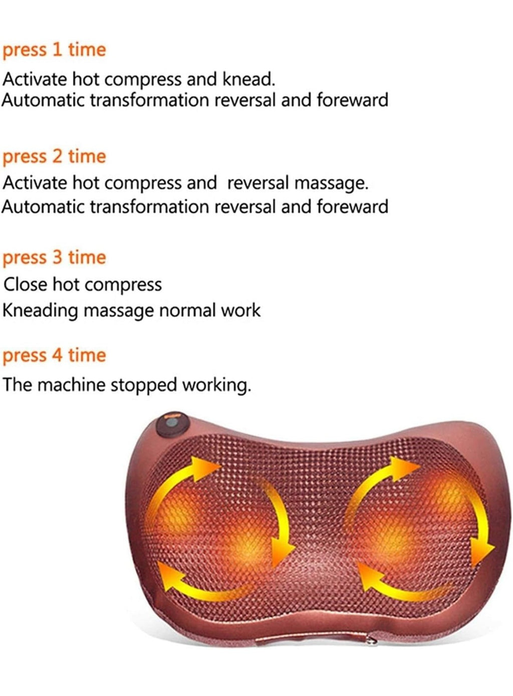 MCP Pillow Body Massage Pillow Neck Massager Cushion Seat Stress Pain Reliever Pillow