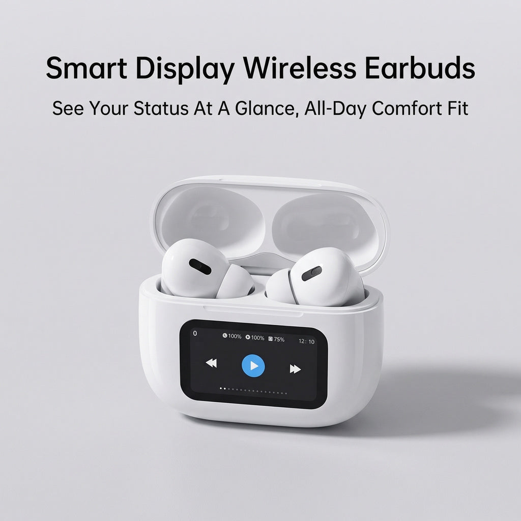 Bluetooth wireless earpod with display