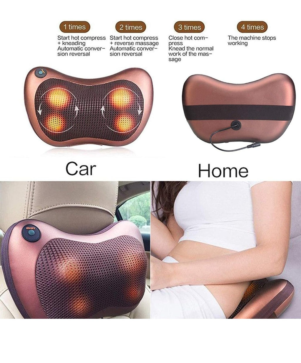 MCP Pillow Body Massage Pillow Neck Massager Cushion Seat Stress Pain Reliever Pillow