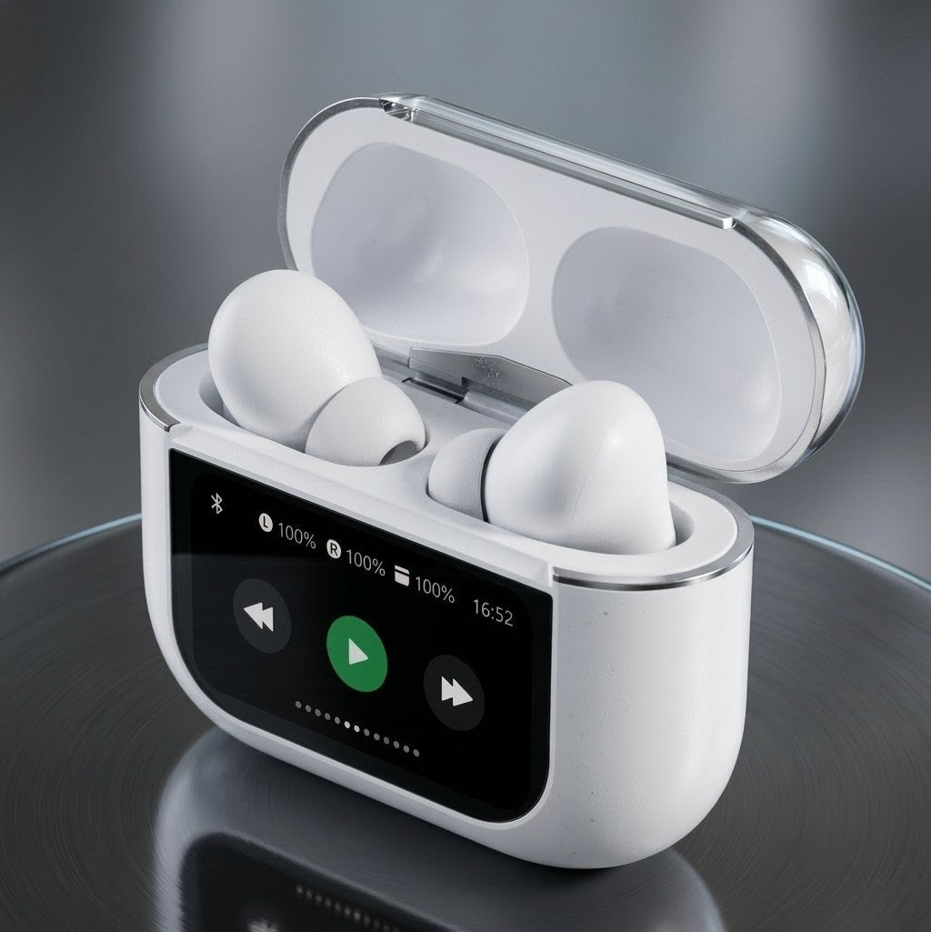 Bluetooth wireless earpod with display